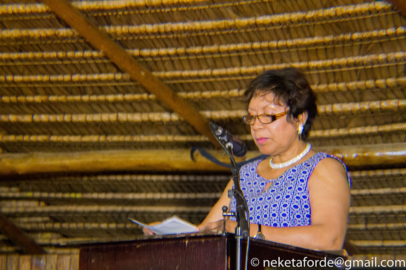Junior Minister of Indigenous Peoples' Affairs, Valerie Garrido-Lowe at the Rupununi Essence Launch