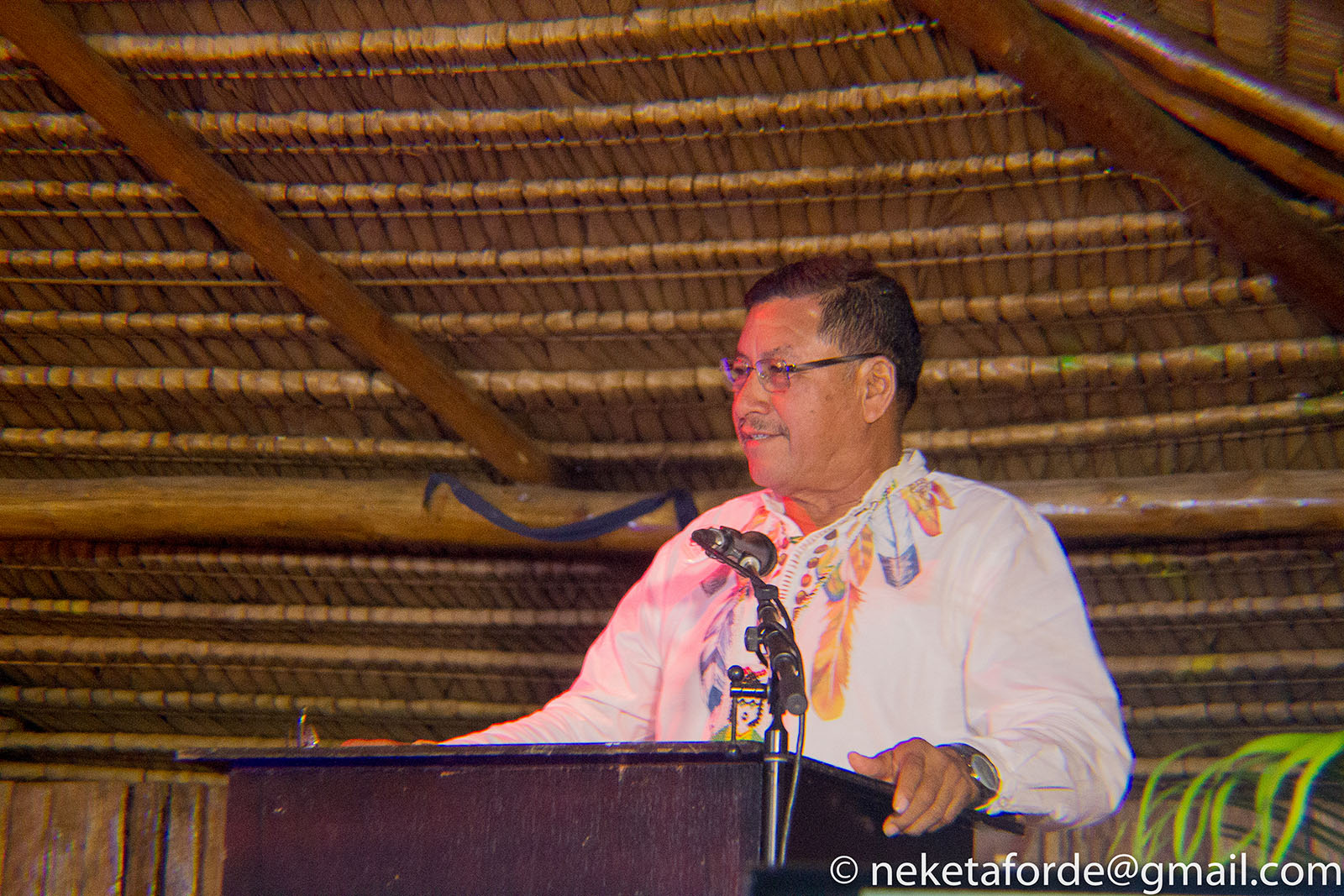 Minister of Indigenous Peoples' Affairs Sydney Allicock at the Rupununi Essence Launch